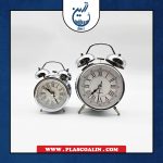ساعت زنگ دار نقره ای بزرگ