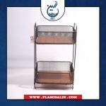 جا سیب زمینی و پیاز فلزی مربع دو طبقه آرتا هدیه