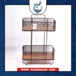 جا سیب زمینی و پیاز فلزی مستطیل دو طبقه آرتا هدیه