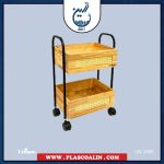 جا پیاز و سیب زمینی چوبی حصیری 2طبقه یونیک UN-2965 - تصویر 2