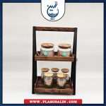 استند چوبی دو رنگ بزرگ افرا - Image 4