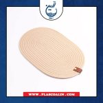 زیر بشقابی بیضی کرمی قیطون دوزی باران رها گالری
