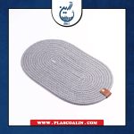 زیر بشقابی بیضی طوسی قیطون دوزی باران رها گالری