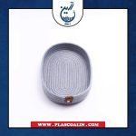 سبد بیضی لبه کوتاه طوسی قیطون دوزی ترنم رها گالری
