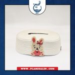 جا دستمال قیطون دوزی طرح خرگوش رها گالری