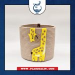 سطل قیطون دوزی طرح زرافه رها گالری