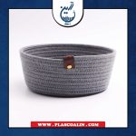 سبد گرد طوسی قیطون دوزی سارا رها گالری