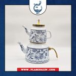کتری و قوری لعابی طرح بلبل یونی هوم