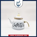 کتری و قوری لعابی طرح گل و پروانه یونی هوم - تصویر 2