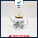 کتری و قوری لعابی طرح گل و پروانه یونی هوم - تصویر 3