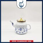 کتری و قوری لعابی طرح گل آبی یونی هوم - تصویر 2