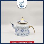 کتری و قوری لعابی طرح گل آبی یونی هوم - تصویر 3