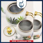 کتری و قوری لعابی طرح طوطی یونی هوم - تصویر 3