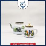کتری و قوری لعابی طرح طوطی یونی هوم - تصویر 4
