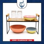 راف فلزی چوبی یک طبقه دامون