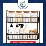 استند فلزی دو طبقه مشکی کرال