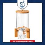 جا برنجی پیرکس درب بامبو پایه دار 7/5 کیلویی رزت پلاس