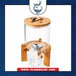 جا برنجی پیرکس درب بامبو پایه چوبی 5 کیلویی رزت پلاس