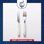 کارد و چنگال دسته سرامیکی طرح ماربل