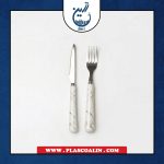 کارد و چنگال دسته سرامیکی طرخ خط دار